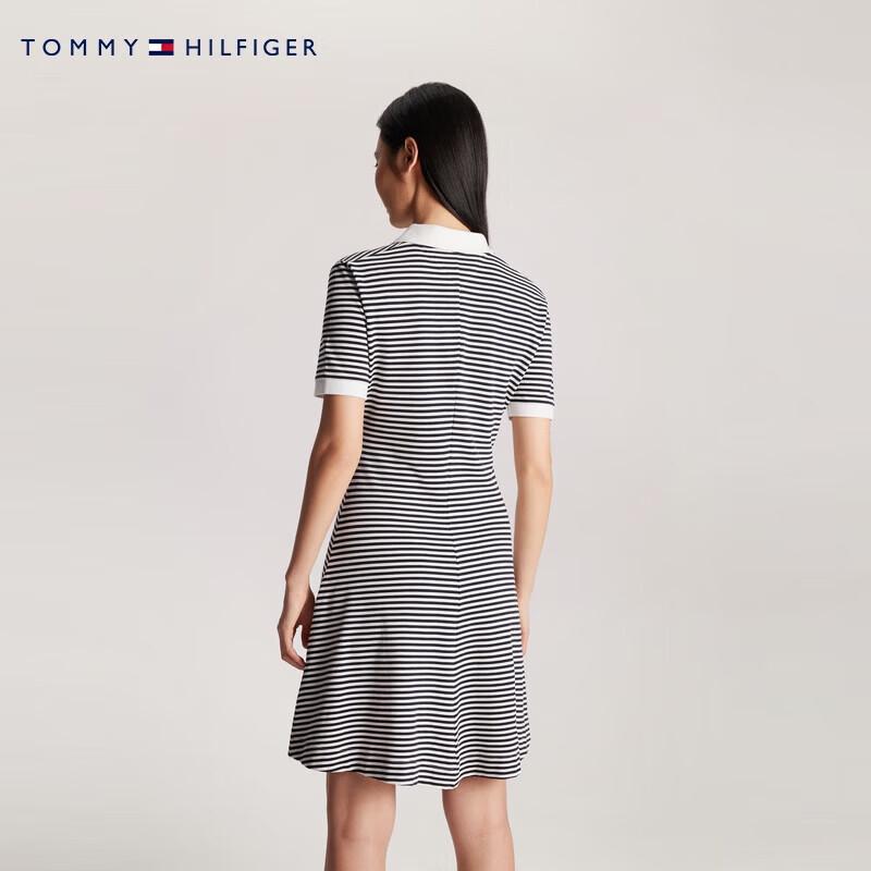 Tommy Hilfiger Женское трикотажное платье-поло с V-образным вырезом из смеси лиоцелла
