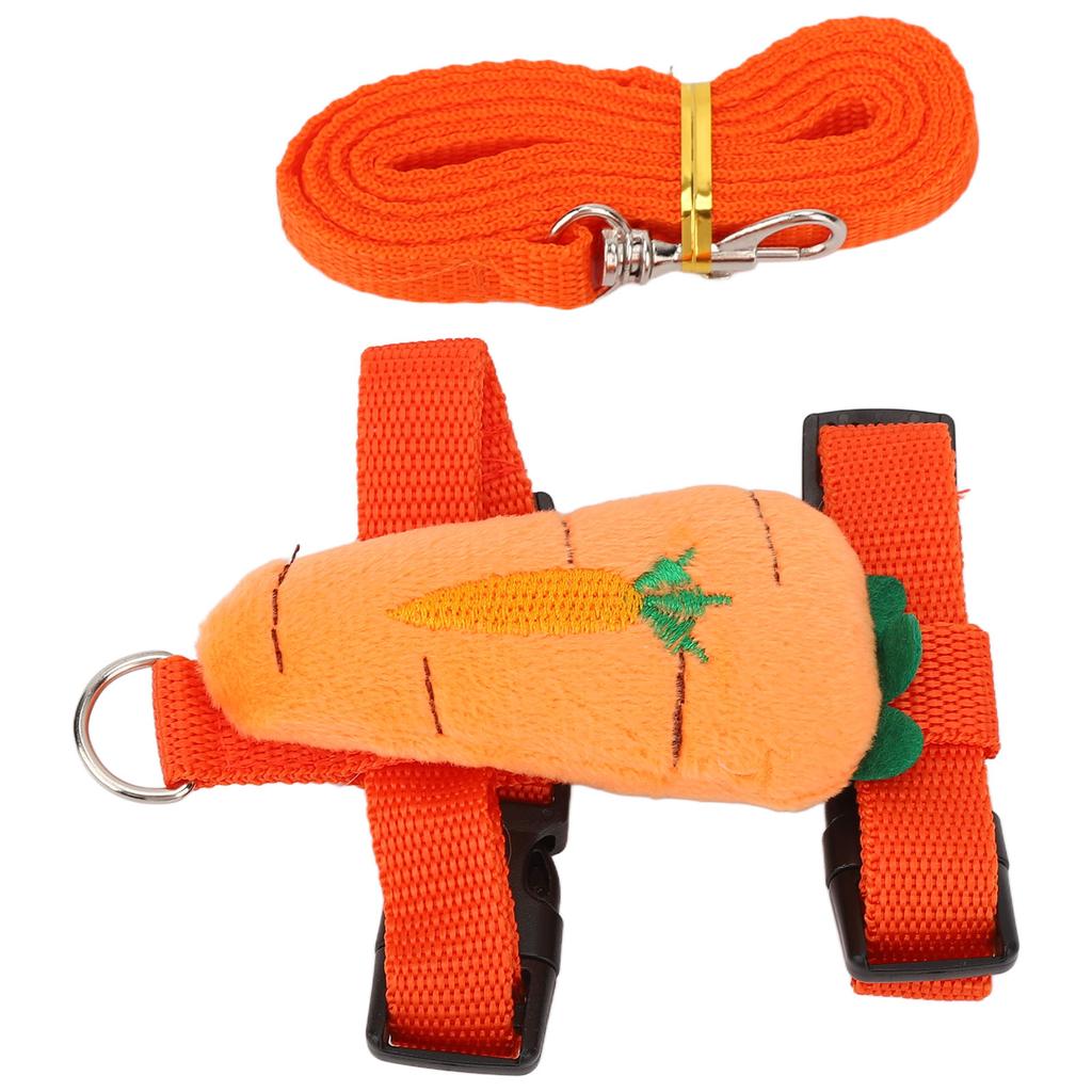 Carrot Type Rabbits Harness Leash Set Regulable Decorative Lovely Looking for Pet Rabbits