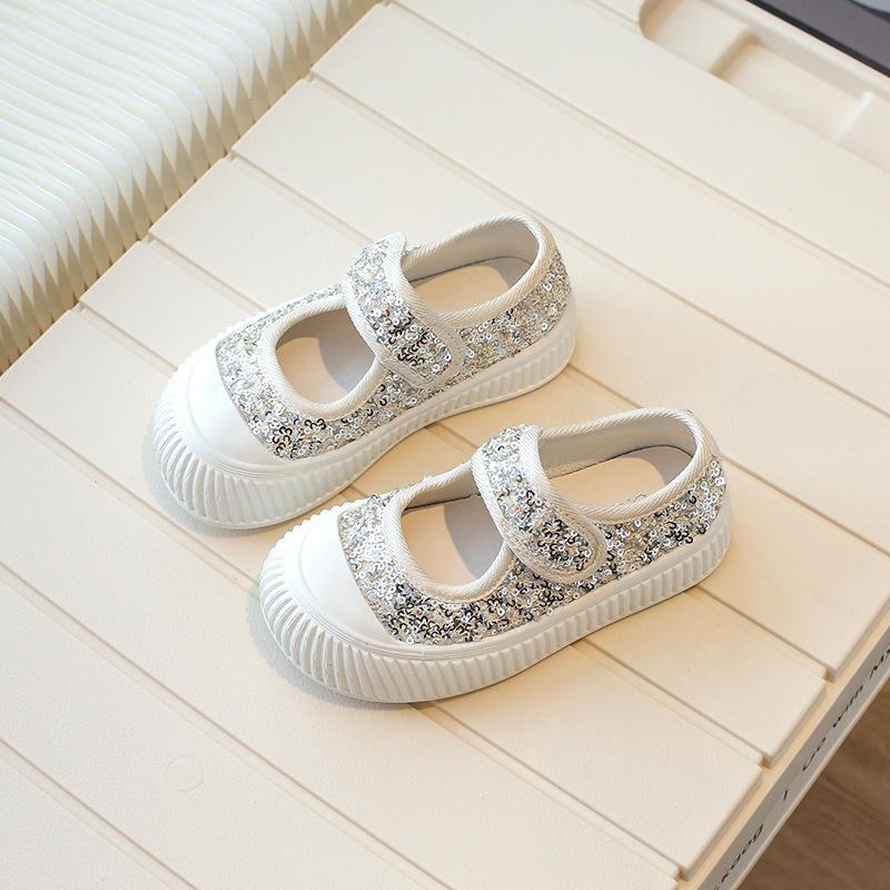 Летние новые детские парусиновые туфли для девочек. Одиночные туфли.