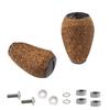 VISPREA Для Shimano Daiwa Пробковая Деревянная Ручка Ручка Мощности Ручка Катушки для Приманки Запасная Часть Ручки Рыболовной Катушки Винт с Подшипником YU324 (черный)