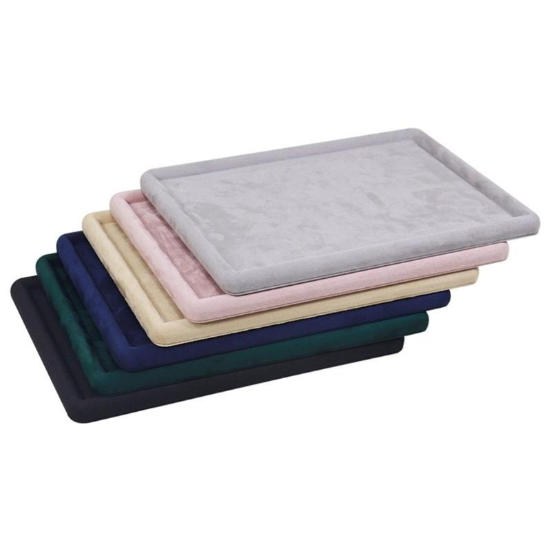 Стильный поднос для демонстрации ювелирных изделий из мягкого материала, минималистичный органайзер для ювелирных изделий с ящиком, закругленный пустой держатель для аксессуаров