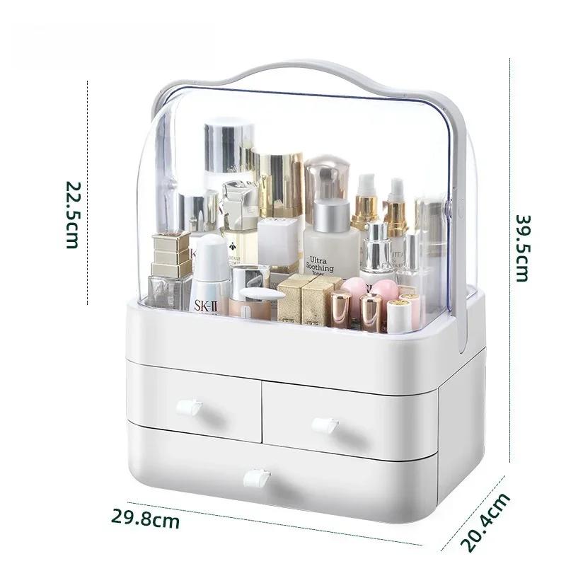 Desktop Cosmetics Storage Box Large Capacity Waterproof Dustproof Jewelry Makeup Organizer Home Skin Care Make Up Storage Drawer