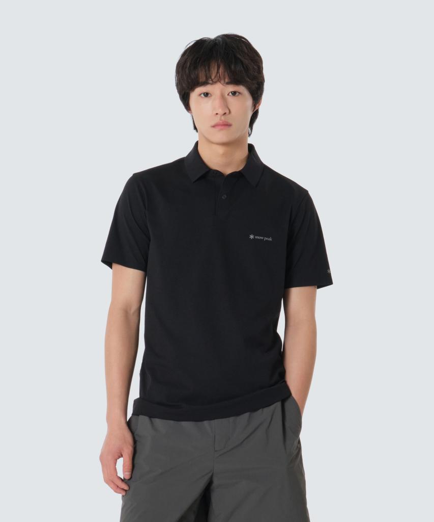 SNOWPEAK APPAREL Regen Quick-Dry Short Sleeve Polo Shirt (S26Mmtps50) Black