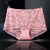 Seamless Lace High Waist Panties for Women Lingerie Sexy Flowers Embroidery Mesh Breathable Briefs Plus Size 3XL Underwear