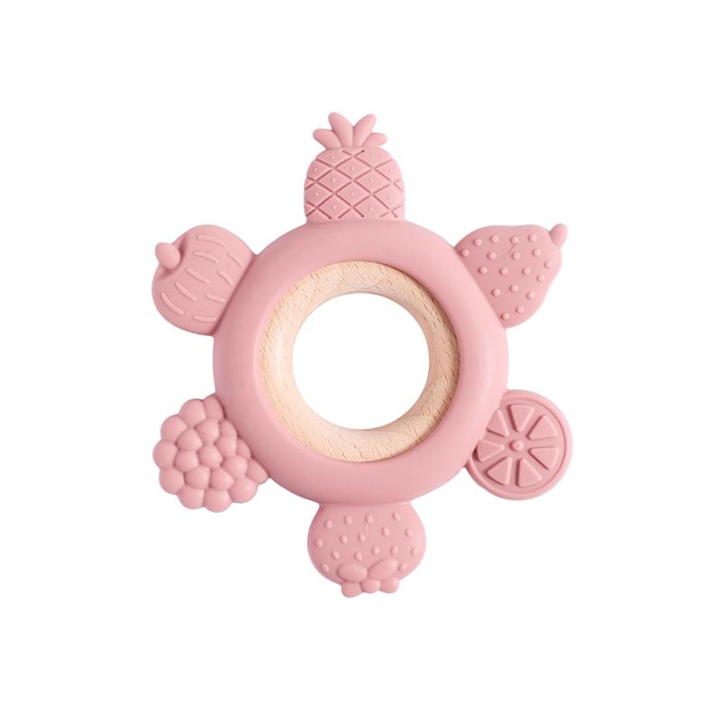 1Pcs Baby Silicone Teether Teething Chew Toys Bpa Free Silicone Diy Pacifier Chain Necklaces Pendant Cartoon Animal Teethers