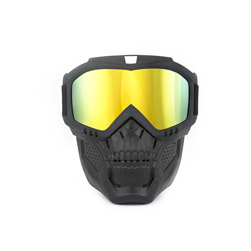 Vintage Face Mask Goggles Unisex Personalized Horror Halloween Skull Motorcycle Retro Goggles