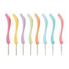 8pcs Crochet Hooks Ergonomic Design Iron Material Bend Handle Knitting Needles Set for Making