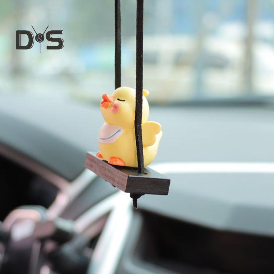 Подвеска для зеркала заднего вида, пара уток, подвесное украшение, легко повесить, очаровательный внешний вид, подвесное украшение для салона автомобиля