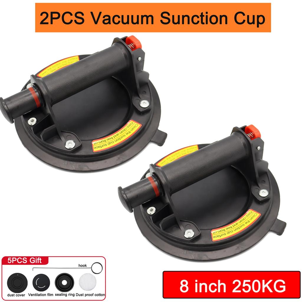 8-дюймовая вакуумная присоска, стеклоподъемник, мощный сверхпрочный вакуумный подъемник для подъема гранита и стекла, замена окон