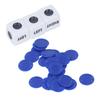 Left Right Dice Game Clear Signs Sturdy Acrylic 3 Dices 24 Chips Set for Friends Party