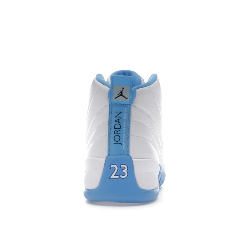 Air Jordan 12 Retro Melo 2025 Мужские кроссовки Белый Университетско-Синий Металлик-Серебристый CT8013-112