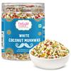 Delight Foods Белый Кокосовый Мукхвас 300 г | Сладкий Кокосовый Освежитель Рта | Пищеварительная Закуска После Еды | Премиальная Индийская Смесь Фенхеля и Кокоса | Осве