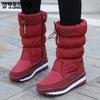 Snow Boots Winter Waterproof Anti Slip High Tube Side Zipper Cotton Shoes Thick and Warm Oversized Snow Boots