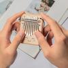 Маленькое деревянное thumb piano, 9-клавишная стальная мини-калимба, музыкальный инструмент для детей, взрослых, начинающих, для ежедневного использования и путешествий, расслабляющий