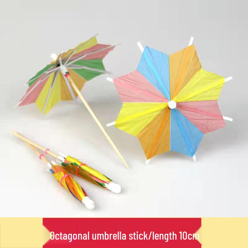 Tropical Cake & Cocktail Decoration Set: Coconut Tree, Umbrella, Insert Cards