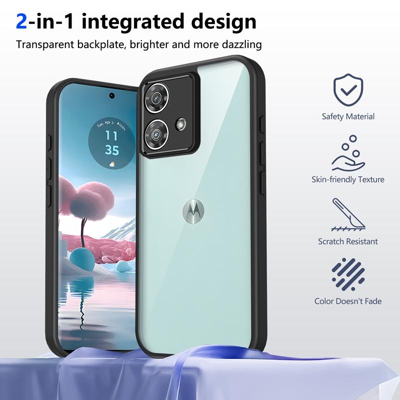 Transparent Silicone Case For Motorola Moto G84 G64 G54 G34 G24 G14 G04 G04S Power PC Back TPU Bumper Shockproof Phone Cover