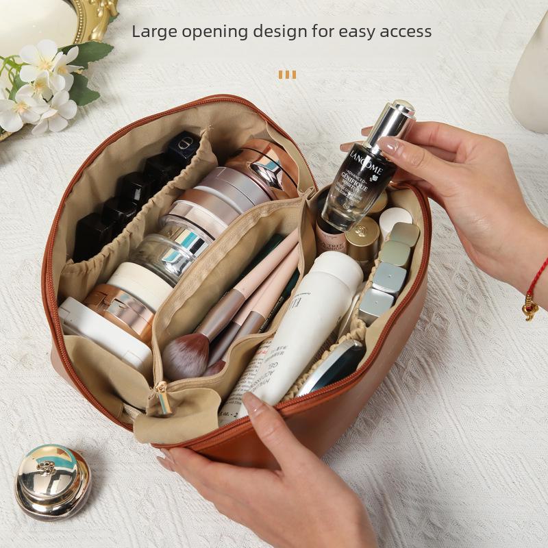 Большая вместительная переносная дорожная косметичка - органайзер для косметики в стиле аккордеон