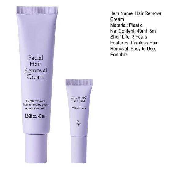 Крем для удаления волос 40 мл с эссенцией 5 мл для мужчин и женщин, безболезненный для всего тела, рук, ног, подмышек, бикини, интимной зоны, лица, депиляторный крем
