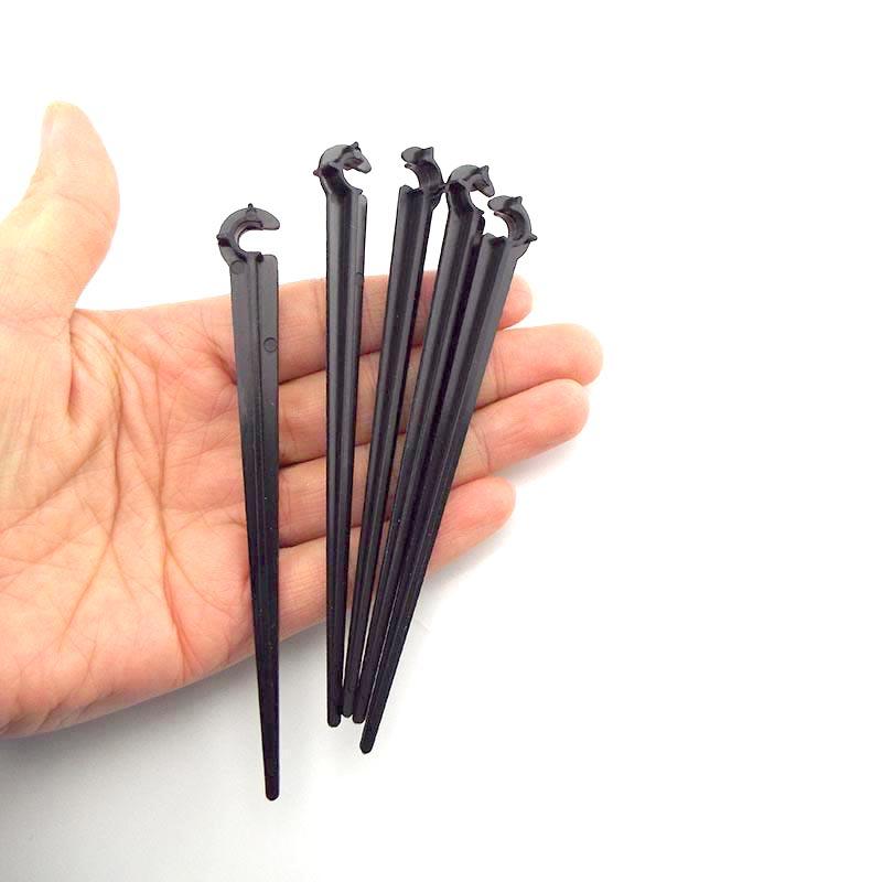 C Shape 4/7mm Tube Pipe Fixed Holder 1/4" Garden Hose Drip Irrigation Support Stakes Watering Dripper Sprinkler Bracket