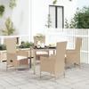 VidaXL Garden Dining Set with Cushions 5 Pcs Beige Poly Rattan 3157568