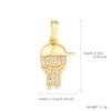 14K Gold Plated  Gift Brass Jewelry Hypoallergenic Cute Boy Girl Charms Pendant DIY Fashion Gift Zircon Accessories