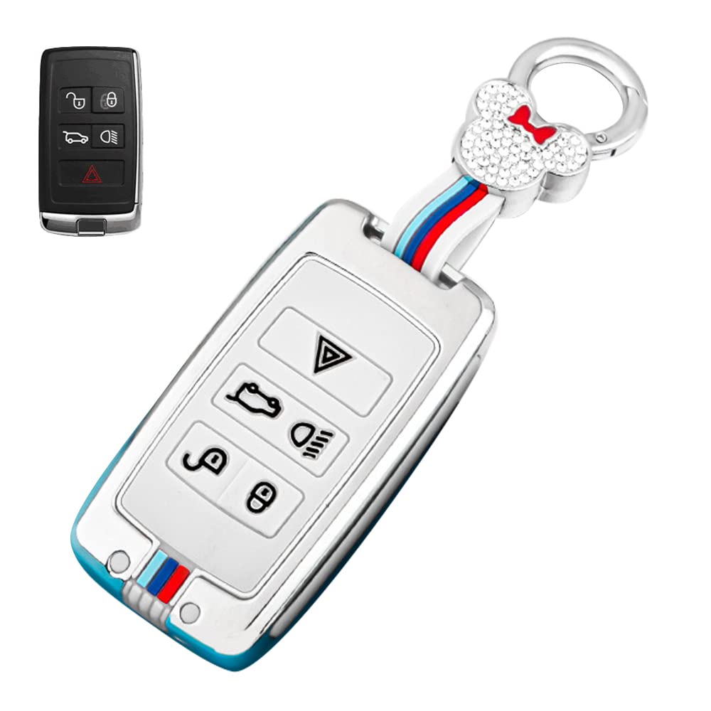 LETINGFAR Чехол для ключа для Land Rover, Чехол для смарт-ключа, Крышка ключа, Сплав Силикон, Ключ