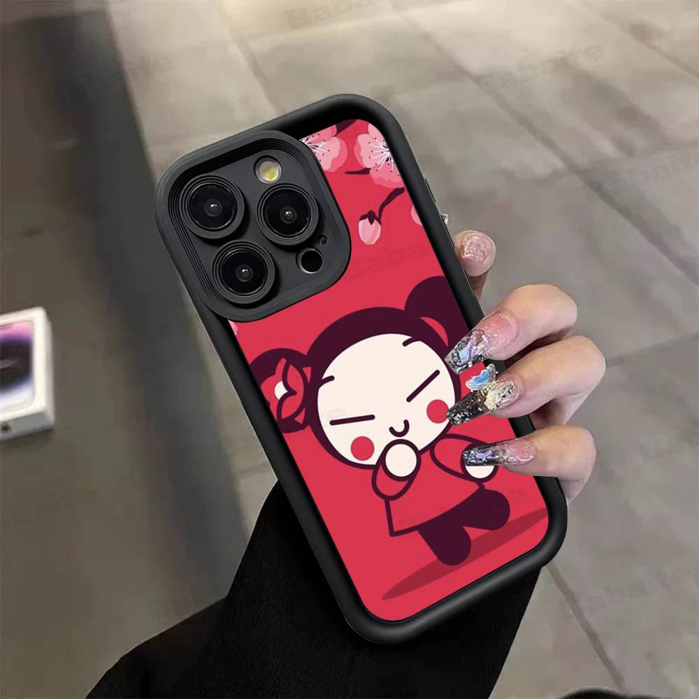 Animation Pucca Cate Phone Case For IPhone 17 16 15 14 13 12 11 Air Plus Pro Max Soft Back Cover