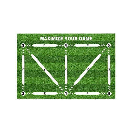 Футбольный коврик для тренировки шагов, нескользящий, с низким уровнем шума, коврик для системы тренировок футбола, коврик для тренировки ловкости шагов для тренировки дриблинга дома