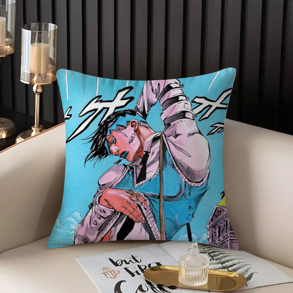 Чехол для подушки J-JoJo B-Bizarre Adventure Домашний Общежитие Спинка стула Короткий плюш Двусторонняя печать Офис Подушка для сна