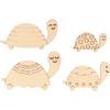 4 Wooden Silhouettes - Turtles