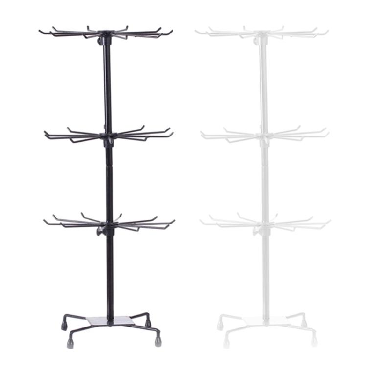 Маленькая 3-уровневая стойка-витрина Вращающиеся органайзеры для ювелирных изделий, аксессуаров и одежды для розничных магазинов и домашнего использования