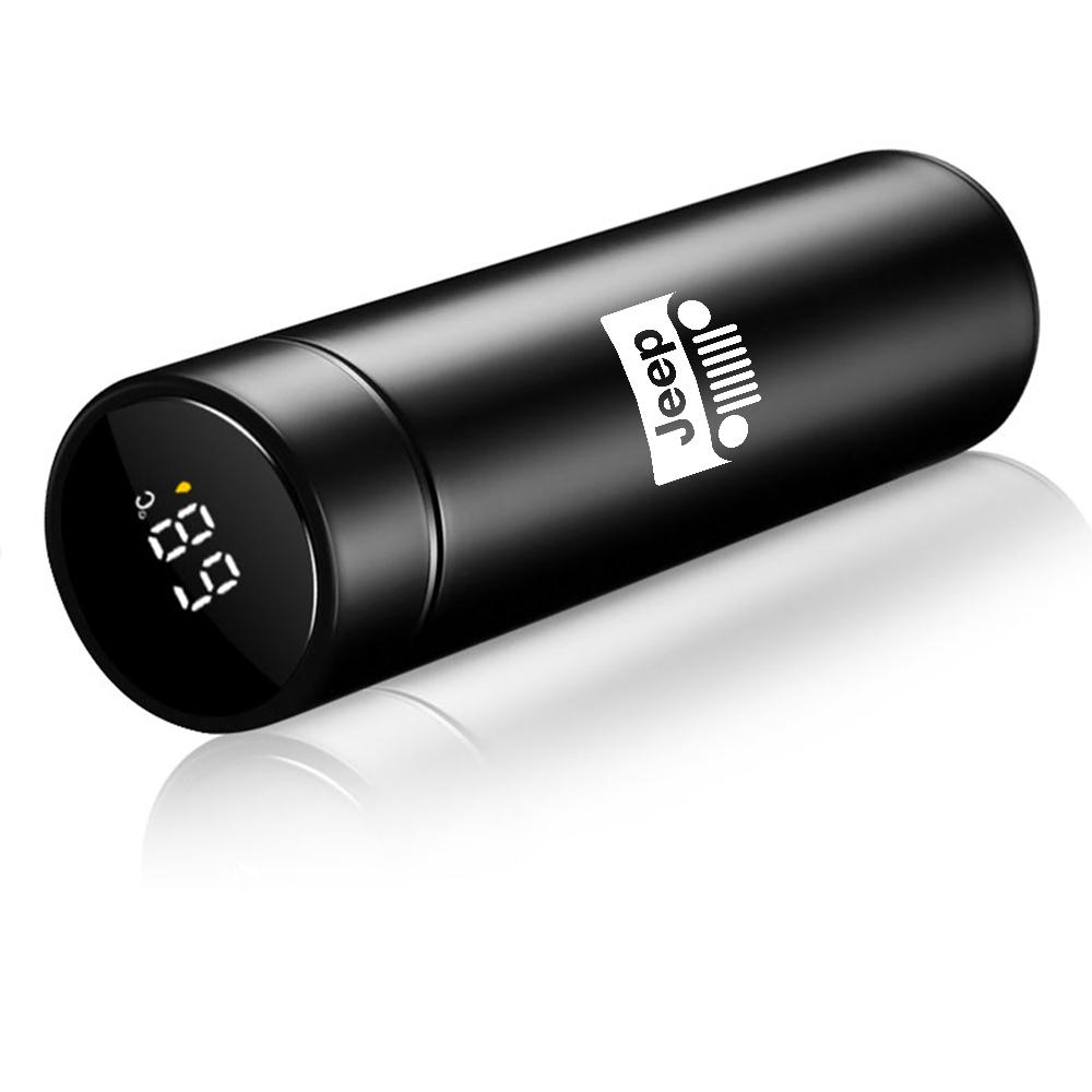For Jeep Auto Logo Thermo Mug Double Stainless Steel Leak_Proof Car Thermos Cup For Jeep Grand Cherokee Wrangler Renegaed Com