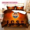Shakhtar Donetsk Pattern Bedding Home Decoration Birthday Gift (1 * duvet cover + 2 * pillowcase, without core)