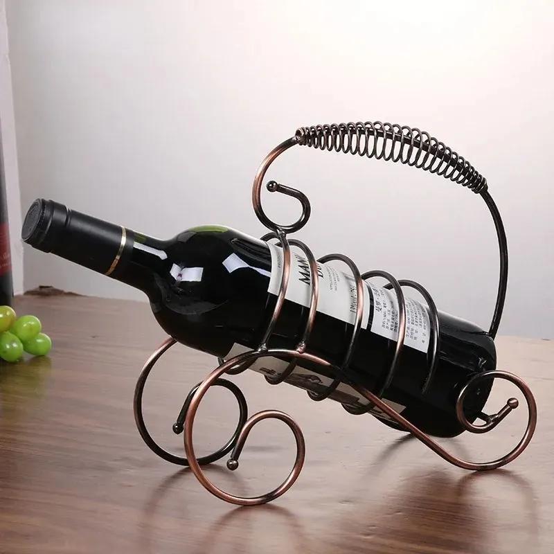Креативная винная полка с пружинной ручкой, портативная полка-держатель для вина, прочная стойка-органайзер для хранения вина, барные украшения