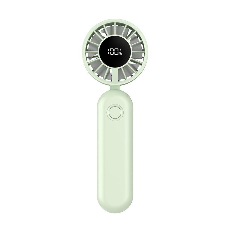 Rechargeable Foldable Mini Handheld Desktop Fan with Digital Display