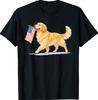 Golden Retriever American Flag Golden Retriever 4Th of July T-Shirt