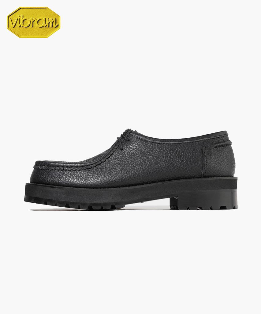 Firenze Atelier [Vibram] Bold Shape 4.7Cm Opleid Cowhide Mock Shoes 9009-Me [Black]