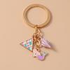 Cute Enamel Whale Keychain Marine Life Key Ring Pendant for Women Girl Handbag Decor DIY Handmade Jewelry Gift