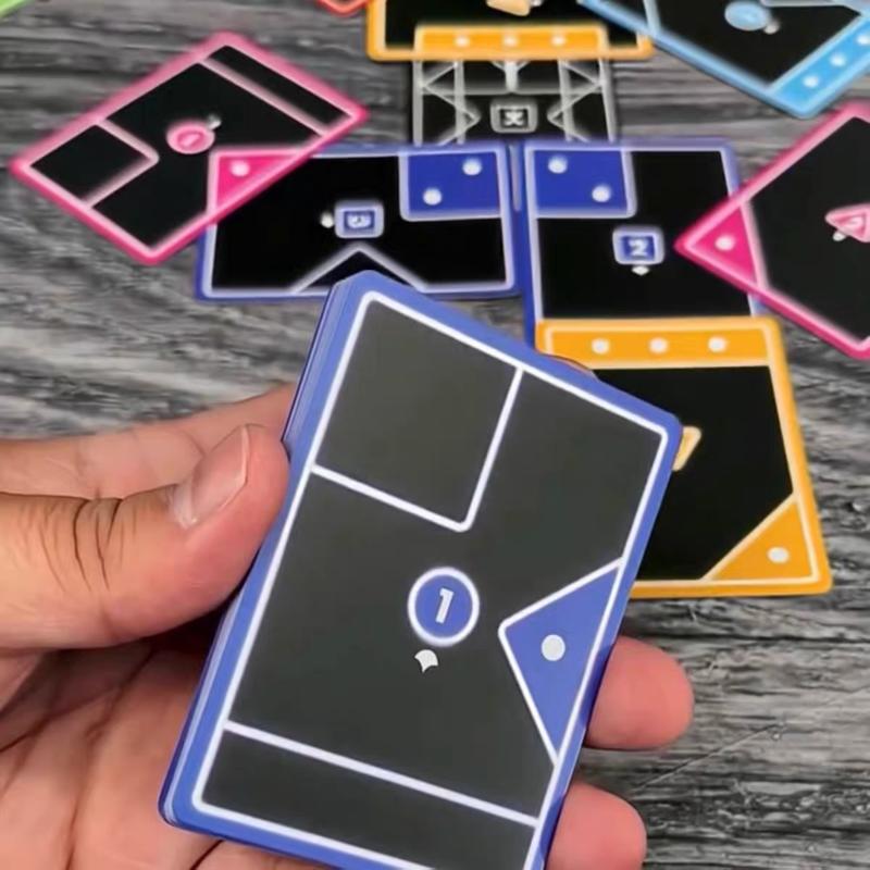 1 Набор Настольная игра Tacta 2-6 игроков Быстрая карточная игра Веселая стратегия Сопоставление форм Вечеринка Семейные посиделки Досуг Карты
