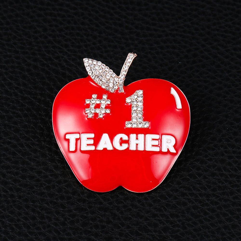 Аксессуары для украшений Креативный подарок ко Дню учителя Эмалевая брошь Брошь-яблоко Значок Булавка для воротника