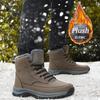 NeW Men Winter Snow Boots For Waterproof Leather Sneakers Super Warm Men's Boots Outdoor Male Hiking Boots Work Shoes Size 39-48
