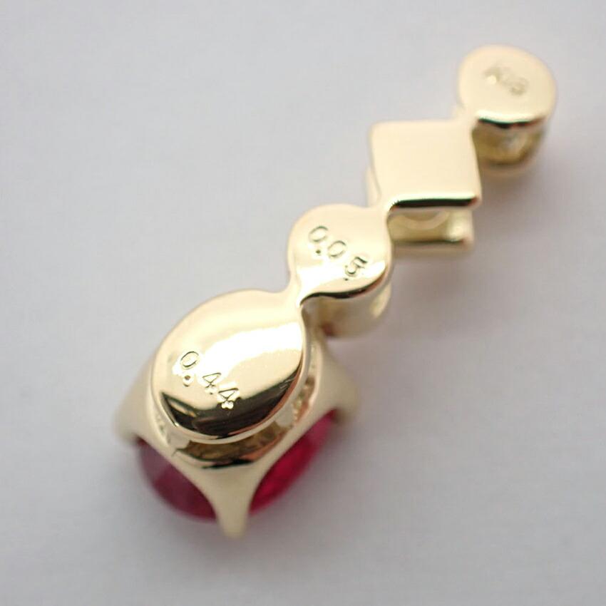 [New] K18 Ruby/Diamond OV Pendant Top [f1-3]