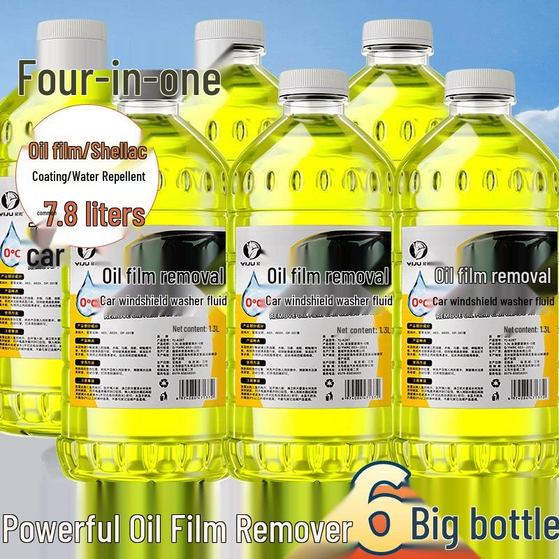 All-Season Glass Stain & Oil Film Remover: Universal, Concentrated Windshield Washer Fluid, Antifreeze to -40°C for Car Use