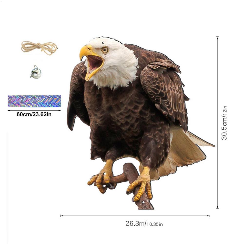 Отпугиватель птиц Пугало Прочный Отпугиватель совы Подвеска Отпугивающий птиц Колокольчик Пасторальная Подвеска-пугало для сада на открытом воздухе