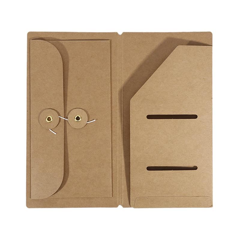 1/2PCS Portable Passport-Envelope Storage Bag Multi Purpose Kraft Paper Scrapbooking Ticket Holder Business Card Card Organizer