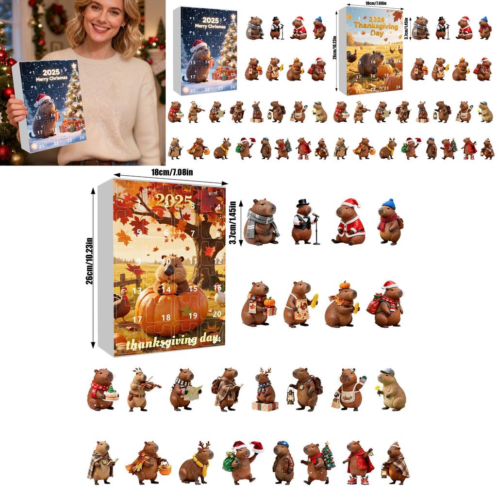 Серия «Обратный отсчет до Рождества» Акриловый подвесной календарь из 24 частей для сезонного подарка