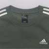 adidas FW24 Полосатая повседневная флисовая толстовка с круглым вырезом и длинным рукавом Женская толстовка Окисленно-зеленая белая HM1930