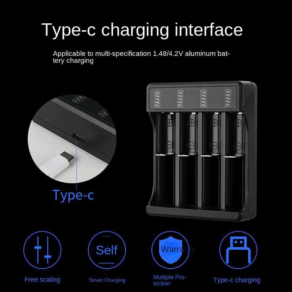 1 шт. USB-зарядное устройство для аккумуляторов 18650 для аккумуляторов 10440 14500 16340 18350 18500 26650