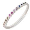 Silver Wedding Ring 'Sissi' Multicolored Silver (rhodium) - 2 Mm