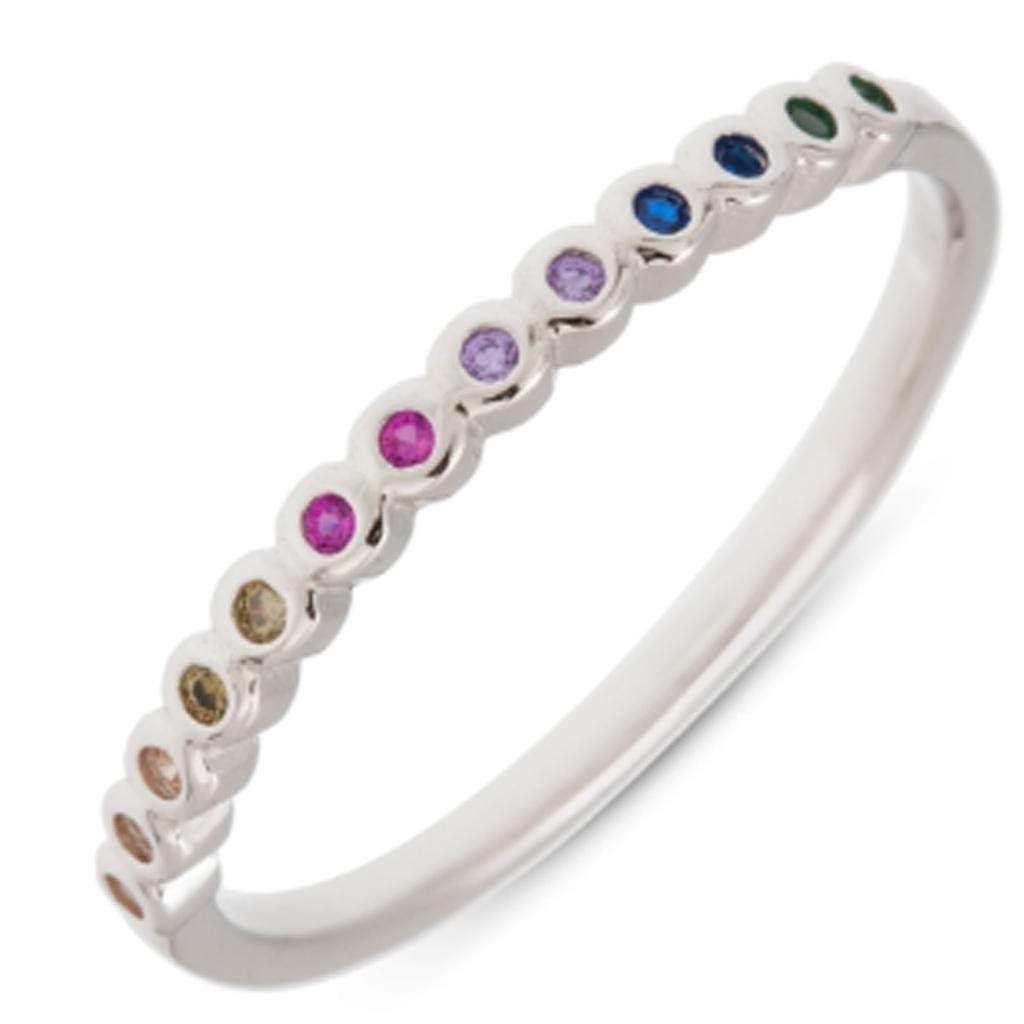 Silver Wedding Ring 'Sissi' Multicolored Silver (rhodium) - 2 Mm